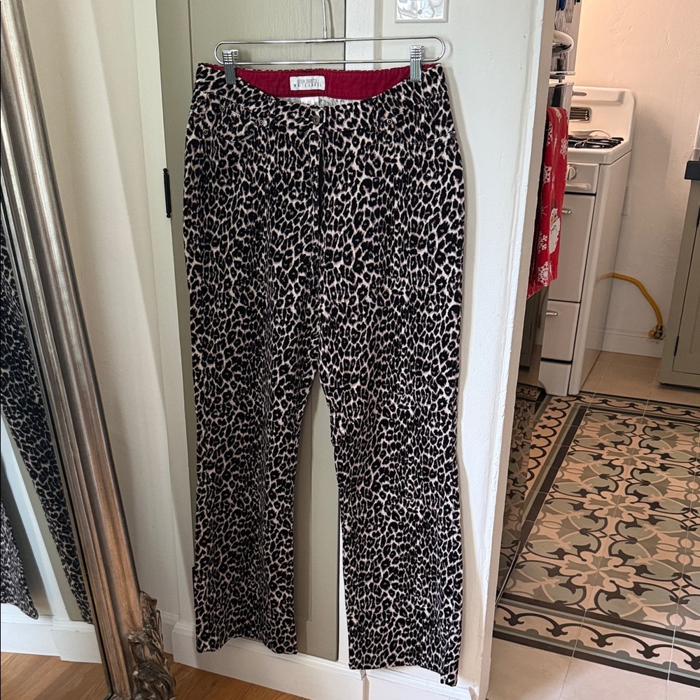 Leopard Corduroy Pants